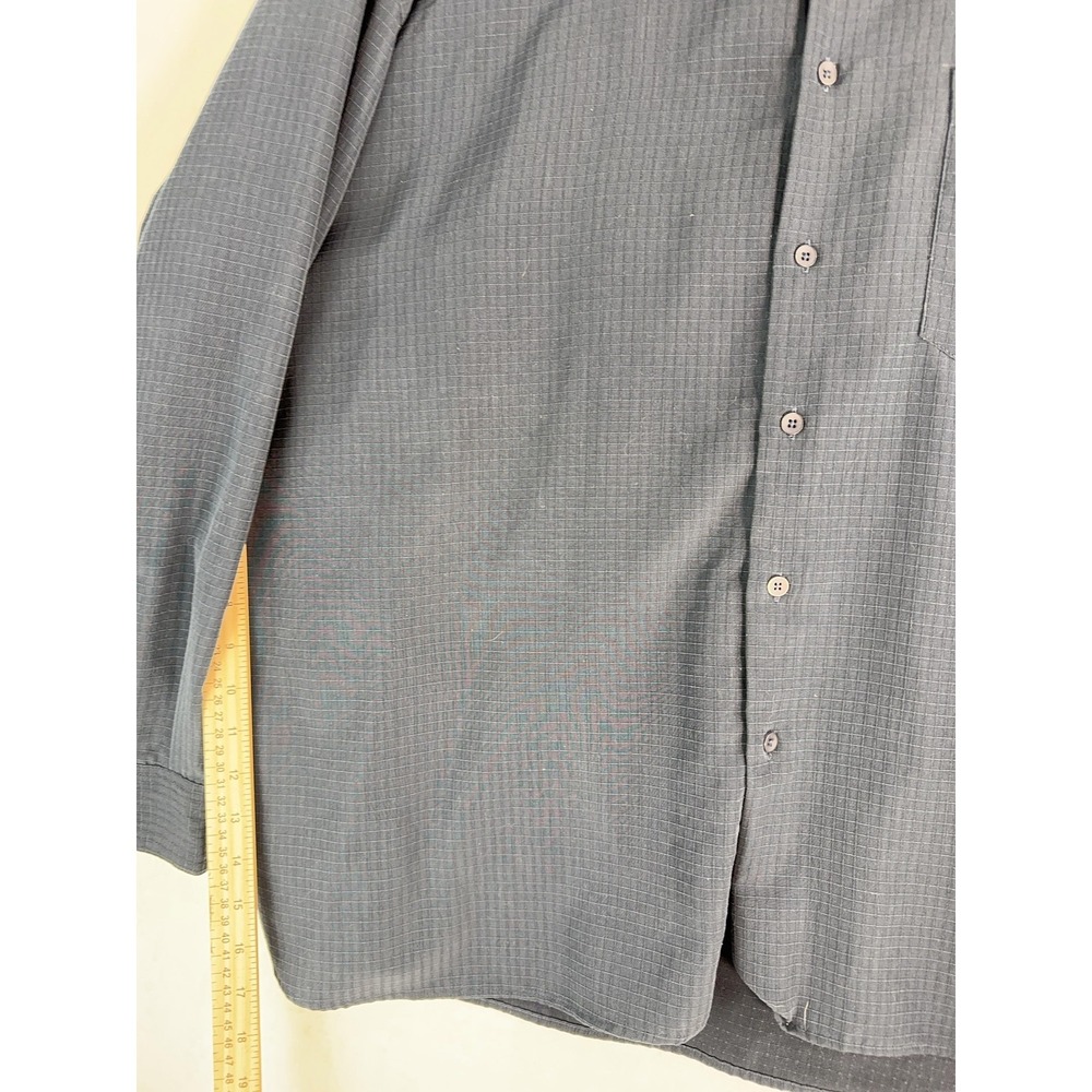 Bruno Shirt Mens 3X Big Gray Sueded Microfiber Long‎ Sleeve Button Front - Picture 4 of 7